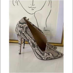 Tamra Mellon | Leather Snake Skin Heels | Size: 38 / 7 U.S | Brand New Condition